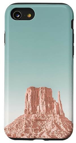 iPhone SE (2020) / 7 / 8 サウスウェスタンモニュメントバレー砂漠ボヘミアングラフィックデザイン スマホケース