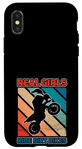 iPhone X/XS Real Girls Ride Dirtbike Rider MX モトクロス 誇り高きバイカーガール スマホケース