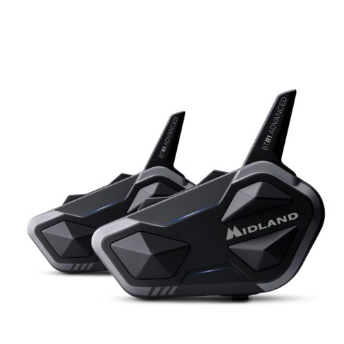 ミッドランド(MIDLAND) BT R1 Plus ツインパック C1529.13 バイク用 Bluetooth インカム 空間オーディオ対応 聴きながら話せる パラレルストリーミング 最大6人通話