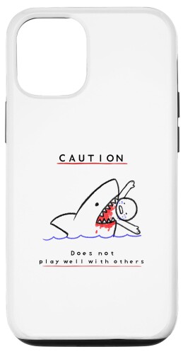 iPhone 13 サメの格言 注意は他人とうまく調和しない スマホケース
