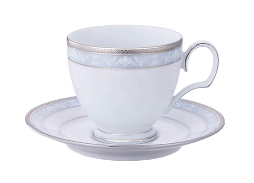 Noritake ノリタケ カップ & ソーサー ( コーヒー ティー 兼用) 250cc ハンプシャープラチナ ファインポーセレン T91988/4336