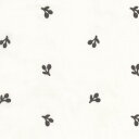 KIYOHARA ココチファブリック 生地 ソフト ブロード 刺繍 チェリー 約110cm巾×1mカット Col.OW オフホワイト KOF34-1M