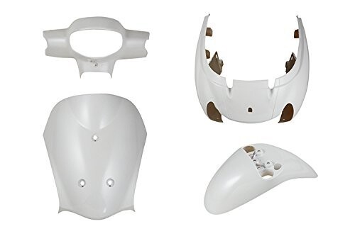 バイクパーツセンター(Bike Parts Center) レッツ4 純正タイプ外装セット 4点セット ホワイト 白 塗装済み 外装 カウル 塗装済み スズキ レッツ4 CA41A CA45A CA46A 308801