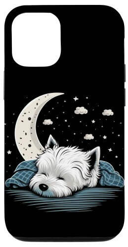 お昼寝 ウェスティ パジャマ ウェストハイランド ホワイトテリア 睡眠 スマホケース iPhone 12/12 Pro 用