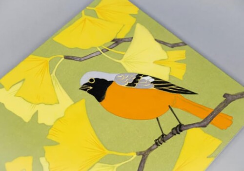 ナカガワ胡粉 日本画用絵具 日本画をたのしもう ジョウビタキ編 筆無し