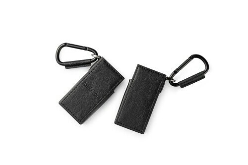 Astell&Kern AK HB1 Case Black (Bluetooth ポータブルUSB-DAC AK HB1専用ケース) ポリウレタンフェイクレザー使用 カラビナ付き