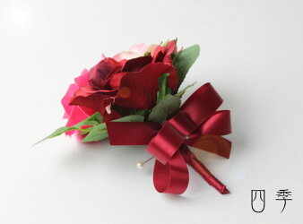 ラウンドブーケ*花冠*7776*ピンク&レッド*ミックス*結婚式