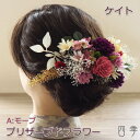 プリザーブドフラワー ドライフラワー 髪飾り ケイト Aモーブ ヘッドドレス かすみ草 ウェディング 造花 成人式 卒業式 和婚 ブライダル 色打掛 花嫁 白 ...