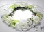 花かんむり 花冠 ヘッドドレス ホワイト ヘンデル 海外挙式 結婚式 ニ次会 前撮り H_0094