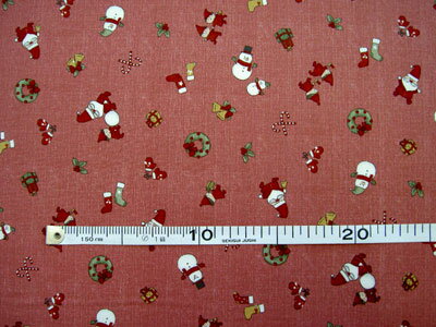 パッチワーク 生地 クリスマスプリント ピンク系:数量1＝10cm