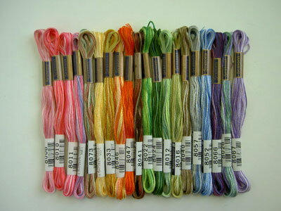 グラデーション 刺しゅう糸 8m巻き 20色セット