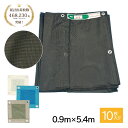 【5%OFF!28h限定クーポン&P2☆お買い物マラソン♪7/19 20:00~7/26 01:59】 防炎メッシュシート 0.9×5.4m 10枚入 2類メッシュシート 解体 足場 塗装 日除け シェード 安全ネット 遮光 遮熱 目隠し 防虫 落下防止 転落防止 ドッグラン アニマルネット 日除けネット