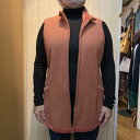 日本製!綿混、裏ボア、前ファスナー、ハイネック、ロングベスト、ミセス(カットソー)ヒップがほとんど隠れます。40代 50代 60代 (母の日・お誕生日・その他、...