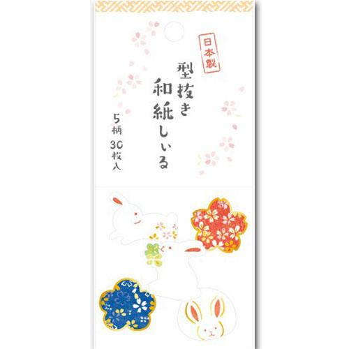 在庫限り【フレークシール】 FORON　型抜き和紙しいる　※4柄からお選びください