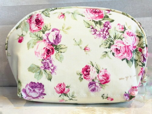 【ポーチ】パンセアラローズ　シェル型リース柄（L）