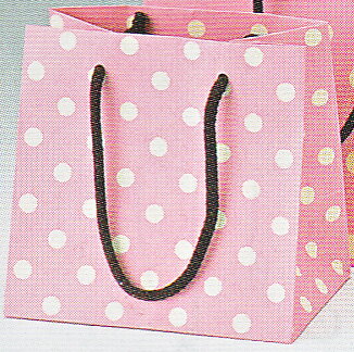 【ラッピング用品】スィート・ドット ペーパーバッグ 手提げ紙袋 コート紙
