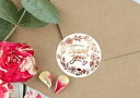 【メッセージシール】Thank you ピンクゴールド文字 サンキューラベル 30枚