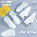スニーカー ローカット 綺麗め 白 カジュアル レースアップ シューズ レディース
