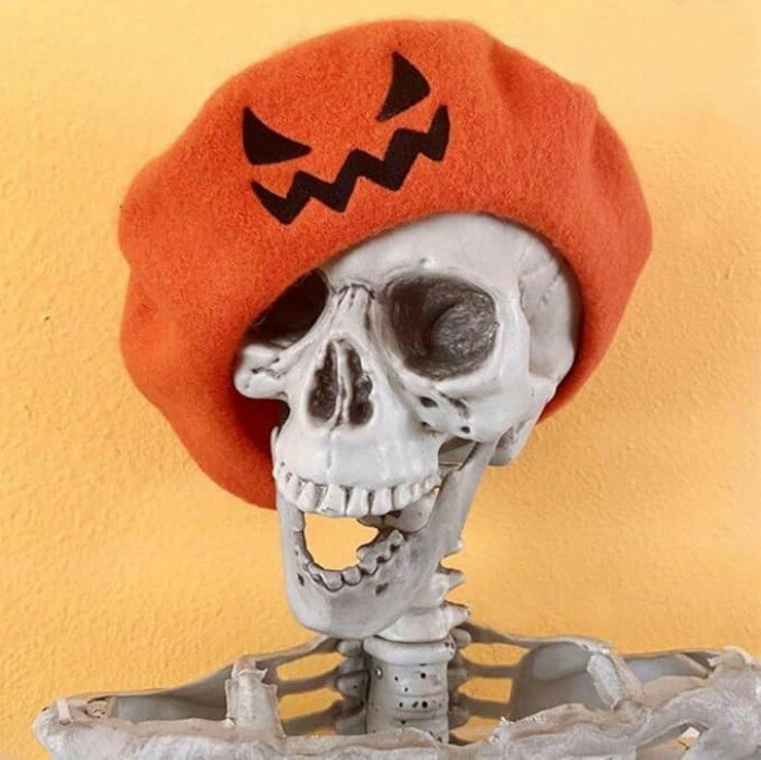 ハロウィン 帽子 ベレー帽 カボチャ コスチューム 帽子 パンプキン ビーニーキャップ レディース 帽子 秋冬 帽子 パーティー定番 ブレンド 帽子 ハロウィン おしゃれ ハロウィングッズ 防寒保温 冬 ゆったり 深め 大きめ 女の子