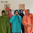 パーカー かわいい 裏起毛 レディース 長袖 韓国風 動物 ゆったり 学生 トップス パーカー 秋冬 長袖 彼女 奥さん お誕生日 5カラー プルオーバー 大き...