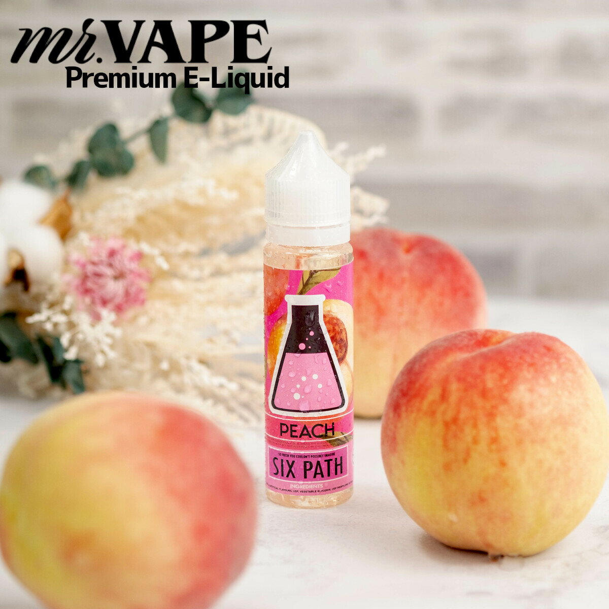 【送料無料】SIX PATH ピーチ アイス 桃 vape リキッド 送料無料 ベイプ 禁煙 節煙 甘い リアル 再現度 vape 電子タバコ フレーバー