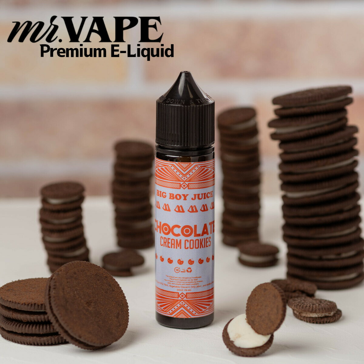 BIGBOY JUICE チョコレート クリーム クッキー vape リキッド 送料無料 ベイプ 禁煙 節煙 リアル 再現度 vape 電子タバコ フレーバー 甘い 人気