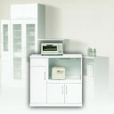 キッチンカウンター 90 キッチンキャビネット レンジ台 家電収納 レンジボード 台所収納 完成品 レンジラック ホワイト 白 【送料無料】(北海道・東北・沖縄...
