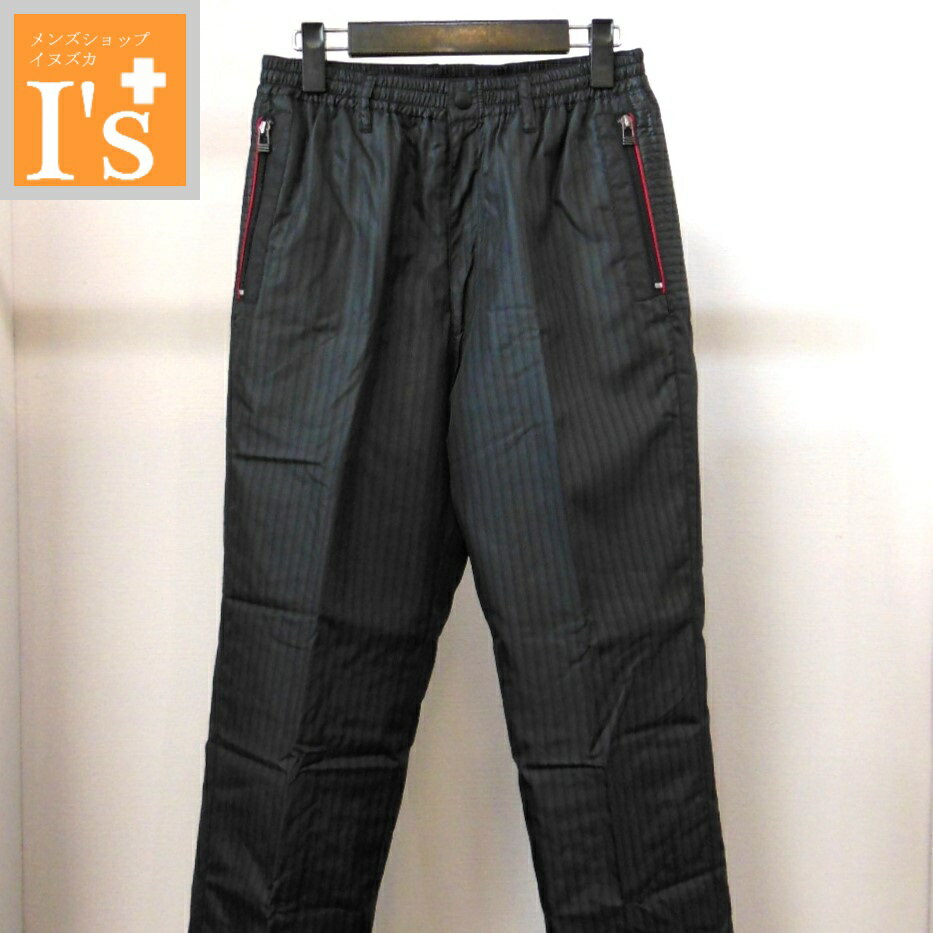 40%OFF【春夏秋冬 お買い得 OUTLETSALE】Barassi（ITO）シャドーストライプ×レッドライン デザイン あったか 中わた入り イージーパンツ （紐の出入りは内側） ブラック系色 【46（M）72～82】 ITO バラシ服 アウトレット セール ブランド ゴルフ 服 ボトムス