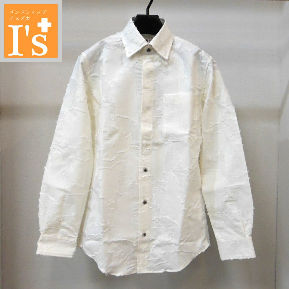 30%OFF【2025 新作 秋冬SALE】BBCO（ビビコ）フチ取り髭アクセント×ボタニカル柄 デザイン 長袖 裏止めボタンダウン シャツ・シャツアウター ホワイトベース 【46(M)】【50(LL) 】 アンジェロ ビビコ服 セール ブランド ゴルフ 服 日本製 トップス