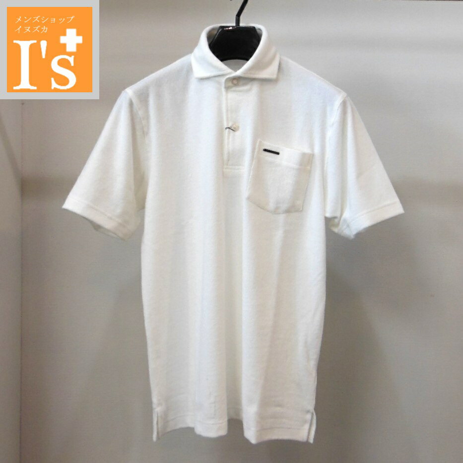 【2026 新作 春夏】ANGELO（アンジェロ）ロゴプレート×シンプル デザイン 半袖 スマート衿カッタウェイ パイル生地 ストレッチ ポロシャツ ホワイト（白色） 【46(M)】【48(L)】 アンジェロ 服 ブランド ゴルフ 服 日本製