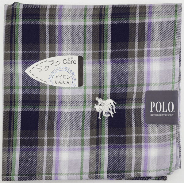 POLO　ポロハンカチ　メンズ　抗菌防臭　50cm　大判