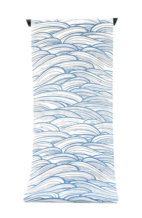 反物 秀品 紬 花 茶緑色 正絹 【中古】