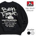 【セール10 OFF】BEN DAVIS ベンデイビス トレーナー 裏起毛 バックタギングスプレーグラフィティ (T-23780080) スウェットシャツ メンズ ブランド カジュアル アメカジ ワークウェア