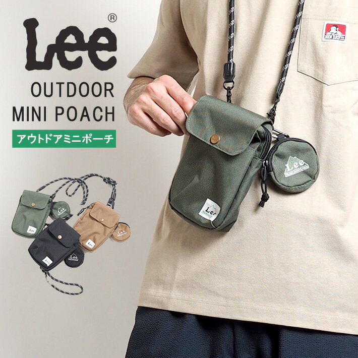 リー サコッシュ レディース LEE リー ミニショルダーポーチ (LA0598) ショルダーバック カバン メンズ レディース ユニセックス ブランド カジュアル アメカジ レッド ネイビー ブラック