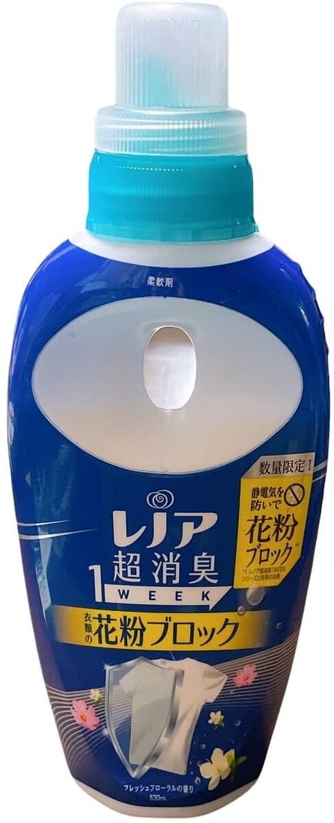 【 数量限定 】 レノア 超消臭 1WEEK 柔軟剤 花粉ブロック フレッシュフローラルの香り 本体530ml