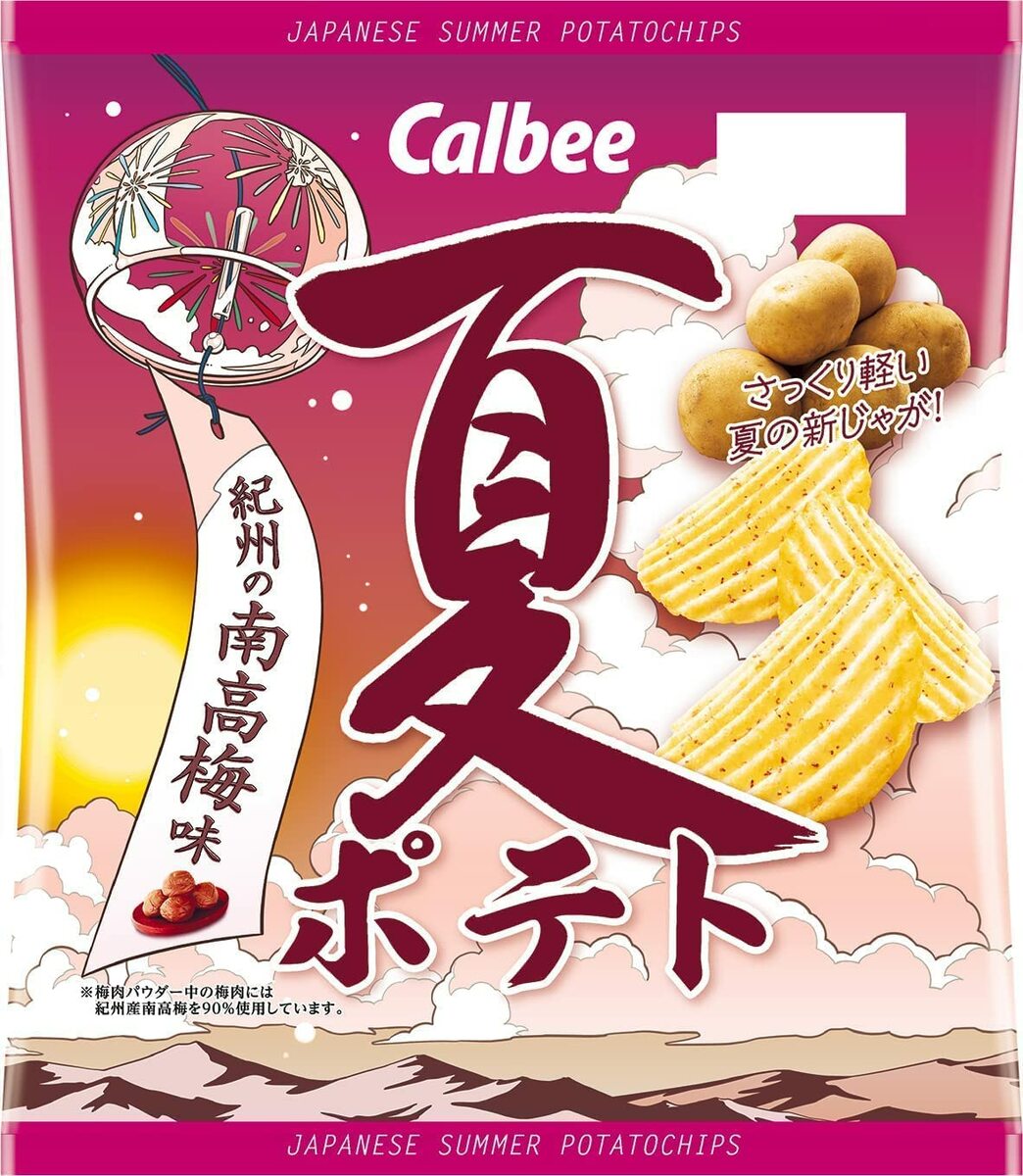 カルビー 夏ポテト紀州の南高梅味 62g×12袋のサムネイル