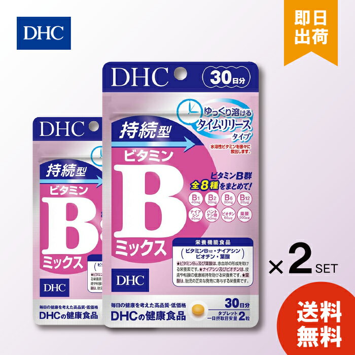 DHC 持続型ビタミンBミックス 30日分 ×2袋 栄養機能食品 ナイアシン ビオチン ビタミンB12 葉酸 サプリ