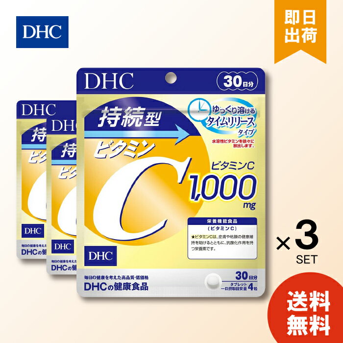 DHC 持続型ビタミンC 30日分（120粒） ×3袋 ディーエイチシー 栄養機能食品 ビタミンC