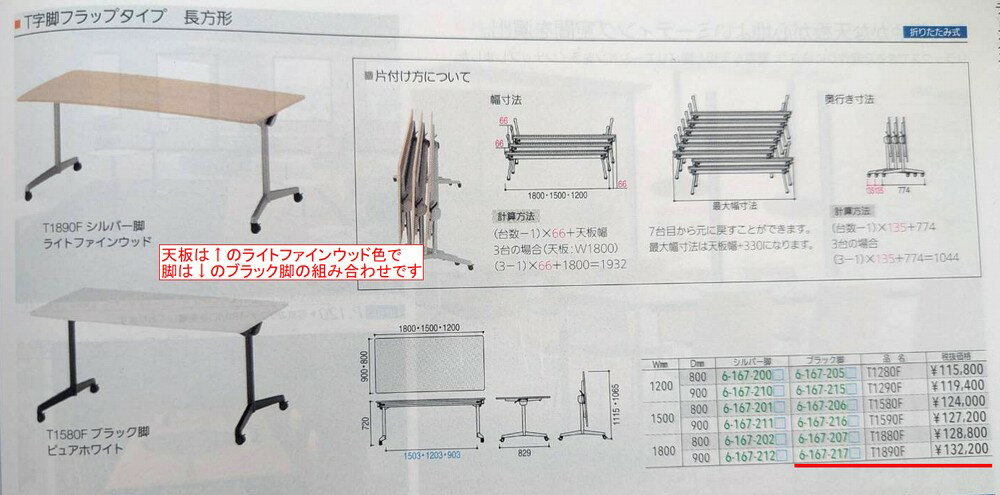【在庫処分品】 【新品】 ウチダ ミーティングテーブル 天板：ライトファインウッド色　脚：ブラック W..