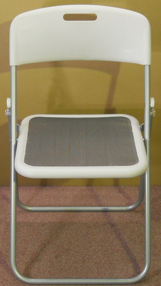 【わけあり　アウトレット】ウチダ　折りたたみ椅子S−710　(座面ネット素材)グレイ色【送料無料】