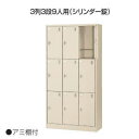 生興 シューズボックス 中棚付き 鍵付き 3列3段 9人用 W900×D380×H1790mm SLC-9T-S2 【日本製】【完成品】【送料無料】