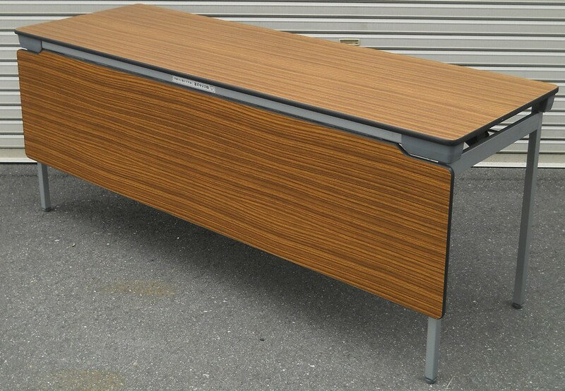 【わけあり アウトレット（訳あり）】折りたたみテーブルLH-1860MT型 天板：チーク色【個人宅配送不可】【送料無料】