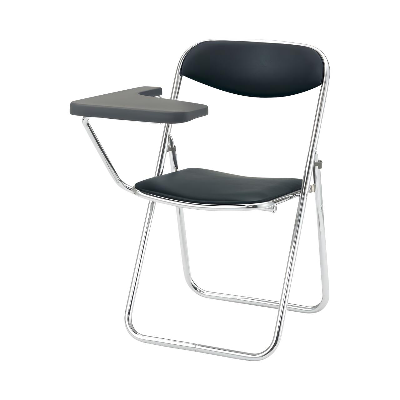 【受注生産】 内田洋行 ウチダ UCHIDA メモ台付折りたたみ椅子 折りたたみチェア ビニールレザー張り M-355S 6-130-535