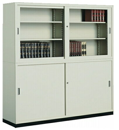 コクヨ KOKUYO スチール保管庫 スチール書庫 浅型タイプ 上下組（ベース付）S-635セット W1760×D400ミリ S-U635GF1+S-635F1N+S-614BF4 【送料無料】