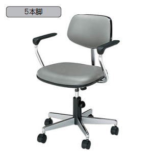 Rakuten - コクヨ KOKUYO 事務用回転椅子 オフィスチェア 5本脚 L型肘付き ビニールレザー張り CR-MP21