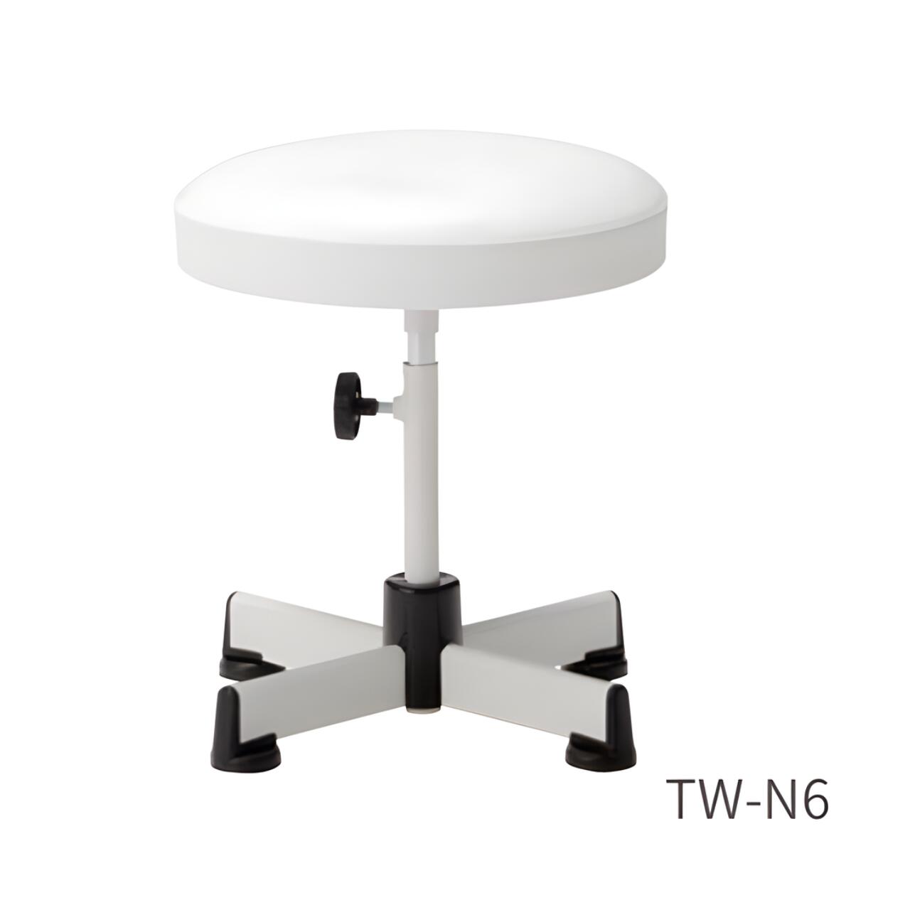 ノーリツイス 医療用家具 メディカルチェア 患者用チェア 患者用イス 丸椅子 白レザー 耐アルコールレザー 手動上下調節 固定脚 TW-N6