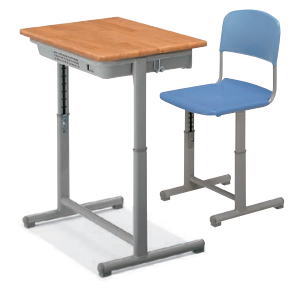 コクヨ (KOKUYO) 生徒用デスク・イスセット NFCシリーズ （JIS規格対応商品　学校机・学習机・椅子） 天板：チェリー…