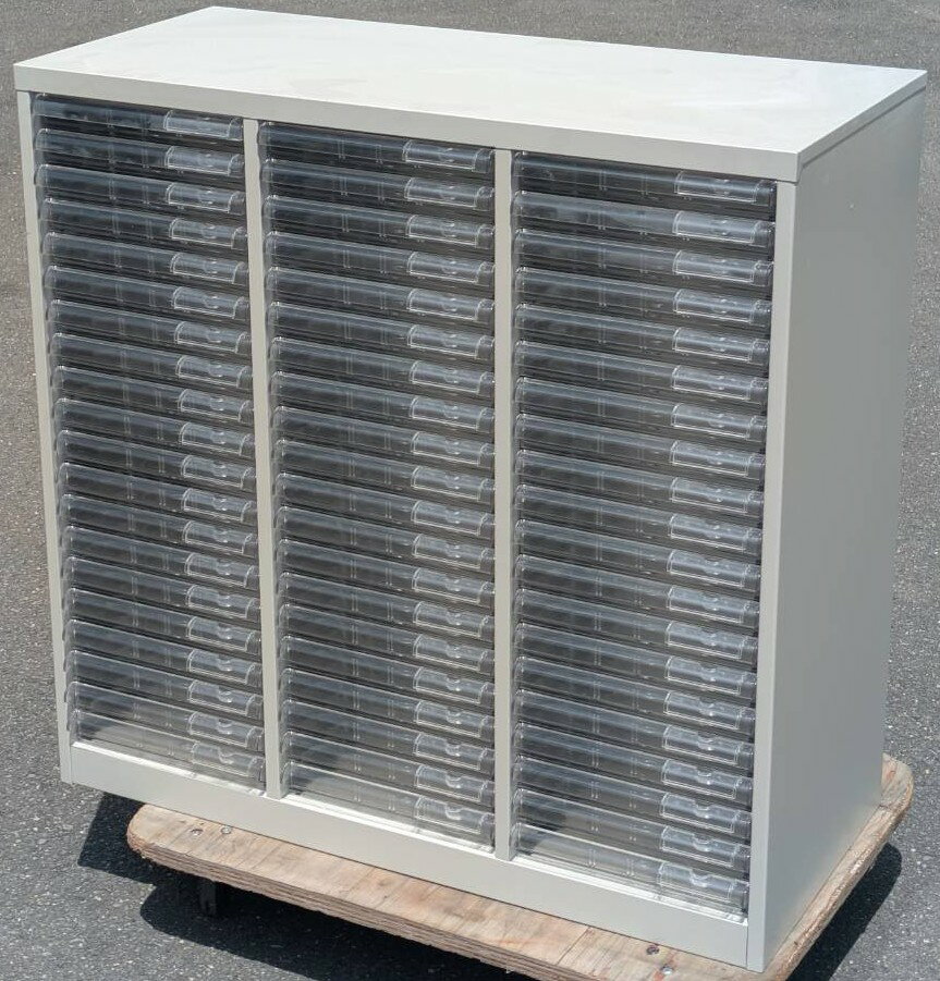 乐天商城 - 【中古】 トレーキャビネット（書類整理プラスチックキャビネット）B4・3列20段　W900,D400,H880ミリ
