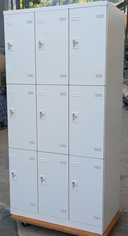 Rakuten - 【中古】 生興　9人用ロッカーW900,D515,H1800ミリ　シリンダー錠タイプ（各扉に鍵2本付き）【夜間や日曜日・祝日の配達はできません。】【個人宅へのお届け不可商品です。】【北海道、沖縄や離島は配送不可です】