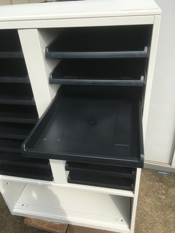 【中古】 オカムラ 集中メールボックス樹脂天板付き W800D450,H1200ミリ【送料無料】